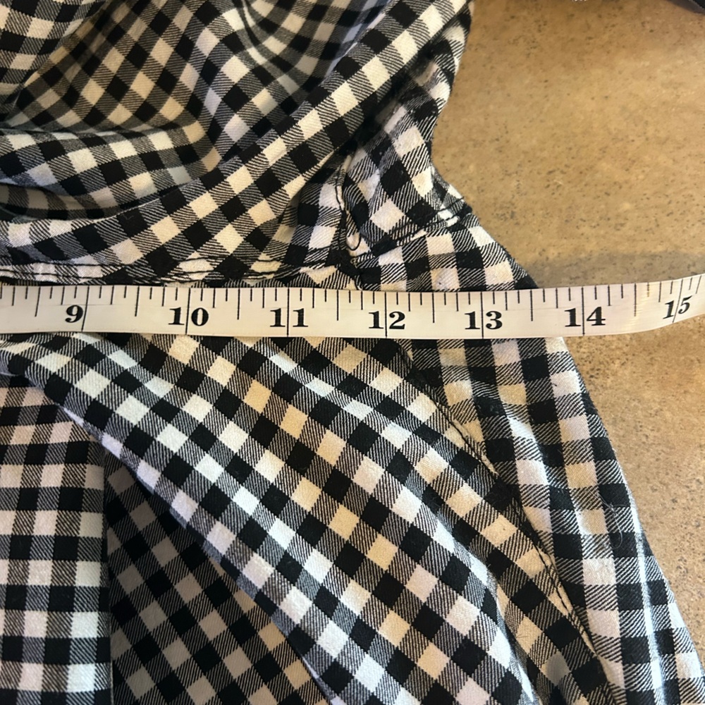 Sabrina Lauren Pants - black/white gingham plaid capri length - Picture 9 of 10